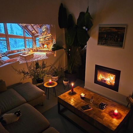 Black Walnut House With Indoor Outdoor Fireplace Izvoarele  Exteriör bild