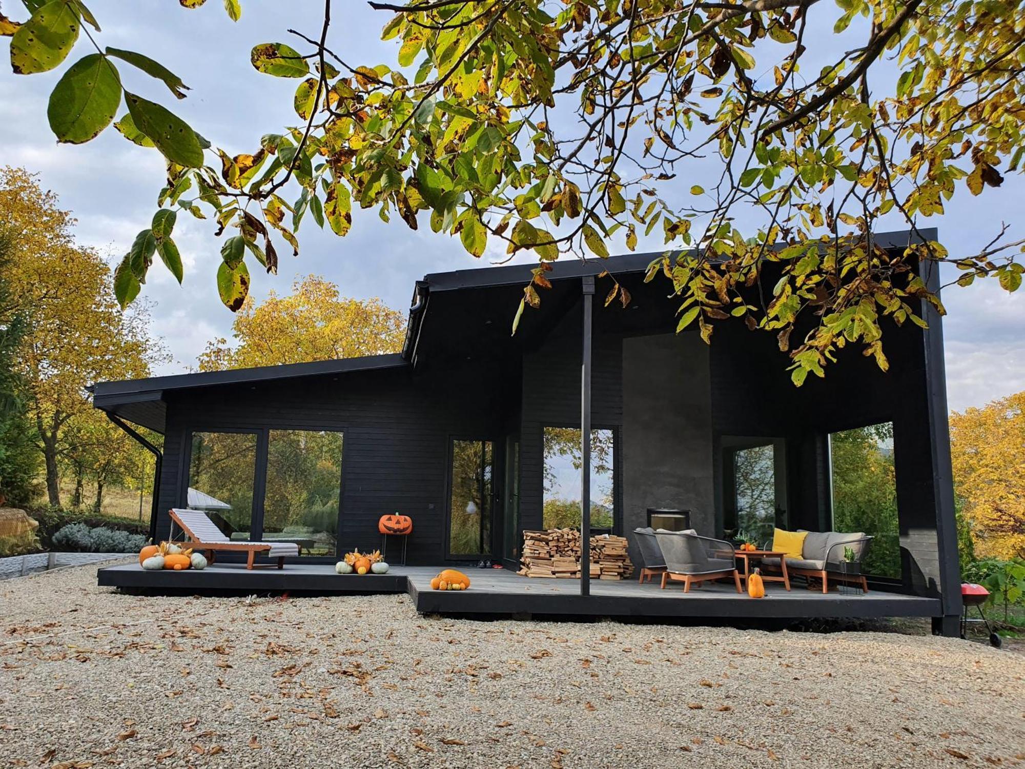 Black Walnut House With Indoor Outdoor Fireplace Izvoarele  Exteriör bild